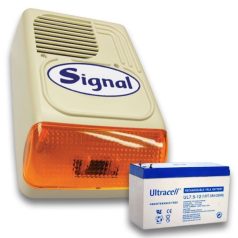   PS-128-1 (korábban PS-128A) sziréna + 12V7Ah ULTRACELL akku szett