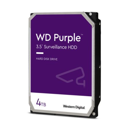 Western Digital WD43PURZ WD Purple; 4 TB biztonságtechnikai merevlemez; 256 MB cache; 24/7 alkalmazásra;nem RAID kompatibilis