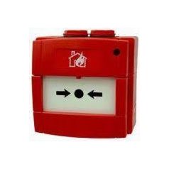   MCP3A-R02 piros kézi jelzésadó 1 váltó kontaktussal, műanyag nyomólappal, dobozzal