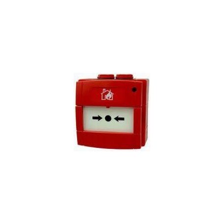 MCP3A-R02 piros kézi jelzésadó 1 váltó kontaktussal, műanyag nyomólappal, dobozzal