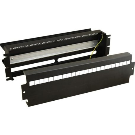 Pulsar ARADIN1 3U kismegszakító rögzítőpanel; 19" rack szekrénybe építhető; DIN sínes; 24xS