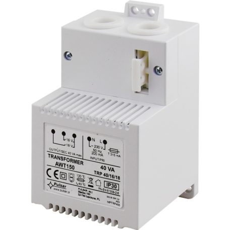 Pulsar AWT150 Transzformátor; 230 VAC / 16/18 VAC, 40 VA; IP30