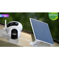   EZVIZ CS-HB90x/SP(4MP+4MP,W4GA) IP, Dual PT kamera, 2K, 2.8mm, 4G, Wifi, Mikrofon/Audio, beépített akku + napelem szett