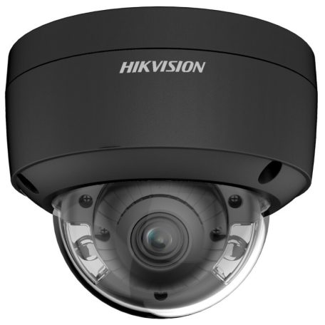 Hikvision DS-2CD2147G2-LSU-B (2.8mm)(C) 4 MP WDR fix ColorVu AcuSense IP dómkamera; láthatófény; hang I/O; riasztás I/O; mikrofon; fekete
