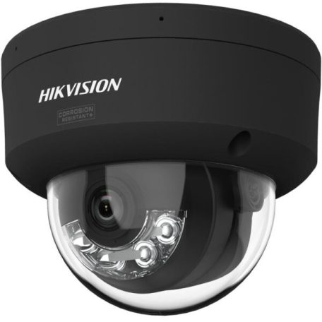 Hikvision DS-2CD2147G3-LIS2UY-B (2.8mm) 4 MP WDR fix ColorVu IP dómkamera; IR/láthatófény; hang I/O; riasztás I/O; mikrofon; NEMA 4X; fekete
