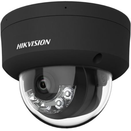 Hikvision DS-2CD2167G2H-LISU-B(2.8mm)(eF 6 MP WDR fix ColorVu IP dómkamera; IR/láthatófény; hang I/O; riasztás I/O; mikrofon; fekete