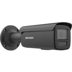   Hikvision DS-2CD2T46G2H-IS2U/SL-B(2.8)eF 4 MP AcuSense WDR fix EXIR IP csőkamera; mikrofon;fény-/hangriasztás; riasztás I/O; hang I/O; fekete