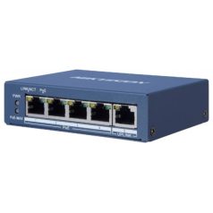   Hikvision DS-3E0505P-E/M 5 portos Gbit PoE switch (35 W); 4 PoE + 1 uplink port; nem menedzselhető