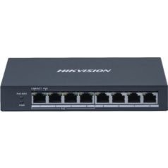   Hikvision DS-3E0508P-O 8 portos Gbit PoE switch (60 W); 4 PoE+ / 4 RJ45; nem menedzselhető