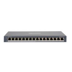   Hikvision DS-3E0516P-O 16 portos Gbit PoE switch (110 W); 8 PoE + 8 nem-PoE port; nem menedzselhető
