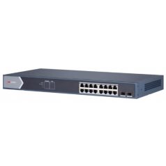   Hikvision DS-3E0518P-E/M 18 portos Gbit PoE switch (125 W); 16 PoE + 2 SFP uplink port; nem menedzselhető