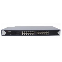   Hikvision DS-3E0524TF 24 portos Gbit switch; 12 RJ45 + 12 SFP port; nem menedzselhető