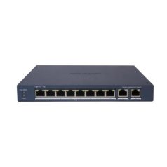   Hikvision DS-3E1510P-EI 10 portos PoE switch (110 W); 8 PoE + 2 RJ45 uplink port; menedzselhető