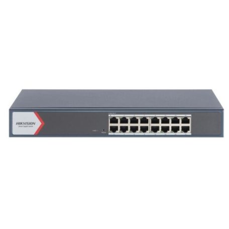 Hikvision DS-3E1516-EI(V3) 16 portos gigabit switch; smart menedzselhető