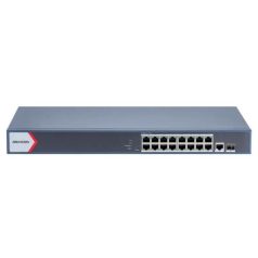   Hikvision DS-3E1518P-EI/M 18 portos Gbit PoE switch (130 W); 16 PoE +1 kombinált uplink port +1 SFP uplink port; menedzselhető