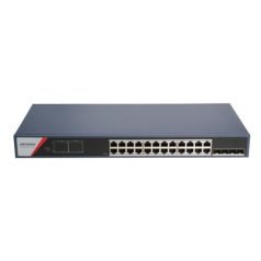   Hikvision DS-3E1528P-SI-24P4F 28 portos Gbit PoE switch (370 W); 24 PoE + 4 SFP uplink port; smart menedzselhető