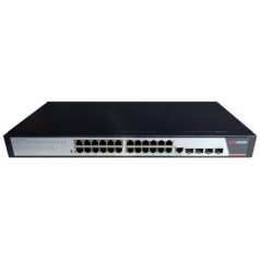   Hikvision DS-3E2528(B) 28 portos switch; 24 Gbit port + 4 SFP uplink port; teljesen menedzselhető