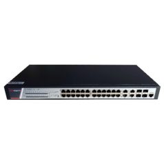   Hikvision DS-3E2528P(B) 28 portos gigabit PoE switch (370 W); 24 PoE + 4 combo uplink port; teljesen menedzselhető