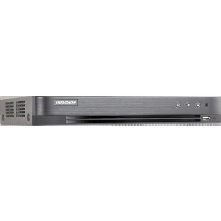 Hikvision DS-7204HTHI-K1 (S) 4 csatornás THD DVR; 8MP@12fps; 5MP@20fps; 4MP@25fps; max.8×8MP IP; I/O; koax audio