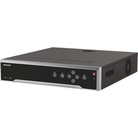 Hikvision DS-7732NI-I4/16P (B) 32 csatornás PoE NVR; 256/256 Mbps be-/kimeneti sávszélesség; 2 HDMI; riasztás be-/kimenet