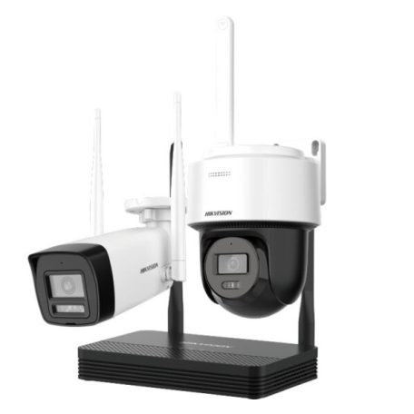 Hikvision DS-J142I/NKS422W03H IP SOHO kamera szett; 4 csatornás NVS+1 db DS-2CV1023G2-LIDWF(2.8mm)(B)+DS-2DE2C200MWG/W(2.8mm)