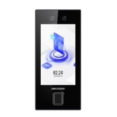   Hikvision DS-K1T344MBFWX-E1/Europe BV 4,5" arcfelismerő beléptető vezérlő terminál; Mifare kártyaolvasó; arcfelismerő; ujjlenyomat olvasó