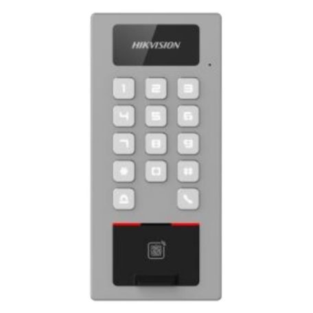 Hikvision DS-K1T502DBFWX Beléptető vezérlő terminál; Mifare, DESfire és ujjnyomat hitelesítés; IP65; IK09; WiFi