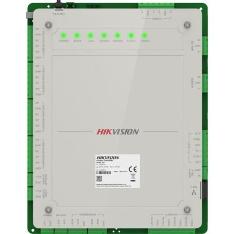 Hikvision DS-K2622X(P) Ajtóvezérlő 2 ajtóhoz; két irány; 4 Wiegand & 4 RS485 olvasó; panel