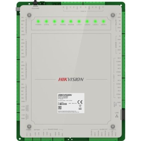 Hikvision DS-K2624X(P) Ajtóvezérlő 4 ajtóhoz; két irány; 4 Wiegand & 8 RS485 olvasó; panel