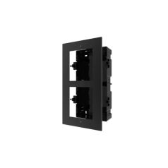   Hikvision DS-KD-ACF2/Black/EU BV Társasházi IP video-kaputelefon szerelőkeret süllyesztéshez; kétmodulos verzió; fekete