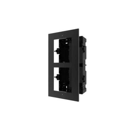 Hikvision DS-KD-ACF2/Black/EU BV Társasházi IP video-kaputelefon szerelőkeret süllyesztéshez; kétmodulos verzió; fekete
