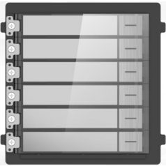   Hikvision DS-KD-KK/S Társasházi IP video-kaputelefon kültéri 6 lakásos modulegység; rozsdamentes acél