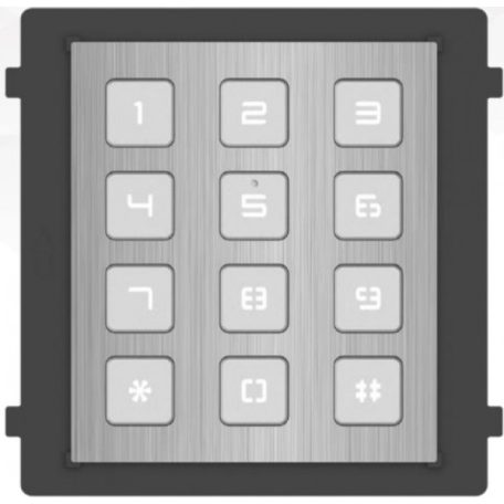 Hikvision DS-KD-KP/S Társasházi IP video-kaputelefon kültéri billentyűzet/tasztatúra modulegység; rozsdamentes acél