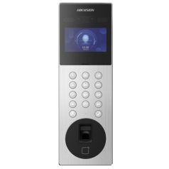   Hikvision DS-KD9203-MFE6 Társasházi IP video-kaputelefon kültéri egység; arcfelismerés/kártyaolvasó; ujjnyomatolvasó