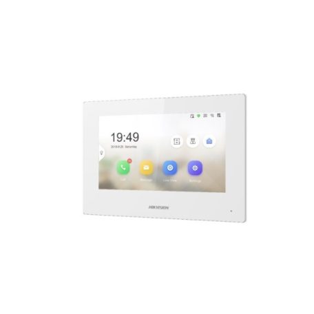 Hikvision DS-KH6320-LE1/White (B) IP video-kaputelefon beltéri egység; 7" TFT LCD érintő kijelző; 1024x600 felbontás; fehér