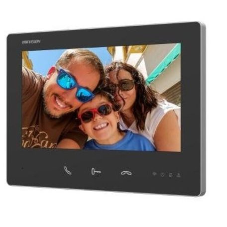 Hikvision DS-KH7300EY-WTE2 Kétvezetékes HD video-kaputelefon beltéri egység; 7" LCD kijelző; 1024x600 felbontás; WiFi