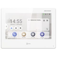   Hikvision DS-KH9310-WTE1 Android IP video-kaputelefon beltéri egység; 7" LCD kijelző; 1024x600 felbontás; WiFi; 12 VDC/PoE