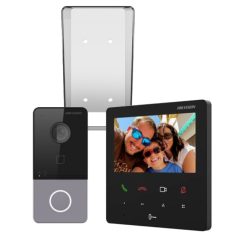   Hikvision DS-KIS606-P Egylakásos IP video-kaputelefon szett; DS-KV6113-PE1(C)+DS-KH6110-WE1+DS-KABV6113-RS+2 db tápegység
