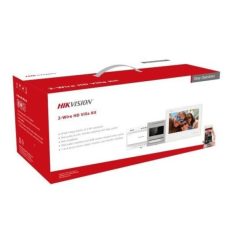   Hikvision DS-KIS704EY Kétvezetékes HD video-kaputelefon szett; kültéri; fehér beltéri; disztributor; tápegység
