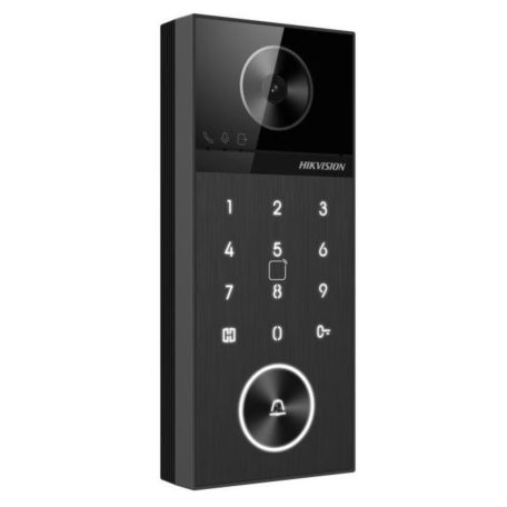 Hikvision DS-KV6124-WBE1 Egylakásos IP video-kaputelefon kültéri egység; kártyaolvasóval; WiFi; Bluetooth; PIN; PoE
