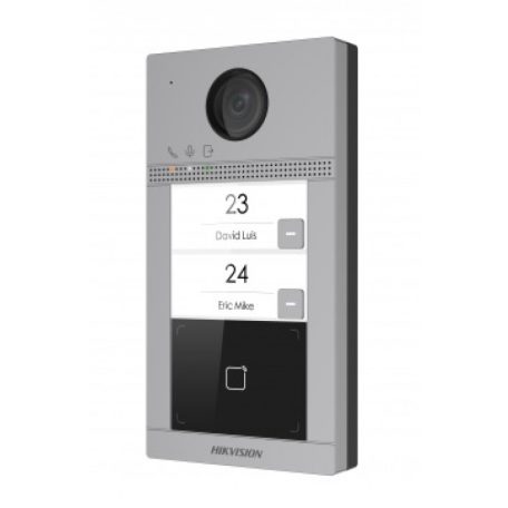 Hikvision DS-KV8213-WME1 (B) Kétlakásos IP video-kaputelefon kültéri egység; kártyaolvasóval; IR-megvilágítás; WiFi; 12 VDC/PoE