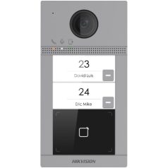   Hikvision DS-KV8213-WME1 (C) Kétlakásos IP video-kaputelefon kültéri egység; kártyaolvasóval; IR-megvilágítás; WiFi; 12 VDC/PoE