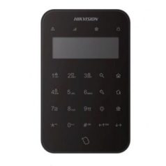   Hikvision DS-PK1-LT-WE/Black Vezeték nélküli LCD+LED kezelő AXPro központokhoz; 868 MHz; fehér; 4x CR123A elem; fekete