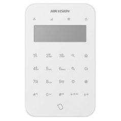   Hikvision DS-PK1-LT-WE Vezeték nélküli LCD+LED kezelő AXPro központokhoz; 868 MHz; fehér; 4x CR123A elem
