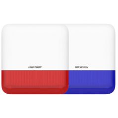   Hikvision DS-PS1-E-WE/Red Vezeték nélküli kültéri sziréna AXPro központokhoz; 110 dB; IP65; 868 MHz; 12 VDC/4x CR123A; piros