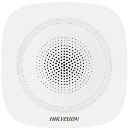 Hikvision DS-PS1-I-WE/Red Vezeték nélküli beltéri sziréna AXPro központokhoz; 110 dB; 868 MHz; 3x CR123A; piros