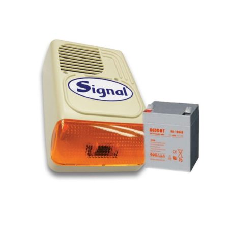 PS-128-1 (korábban PS-128A) sziréna + REDDOT 12V4Ah akkumulátor szett