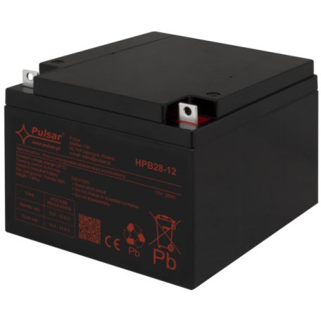 Pulsar HPB28-12 Akkumulátor 12V 28 Ah; HPB széria; csatlakozó: 14mm (T3)