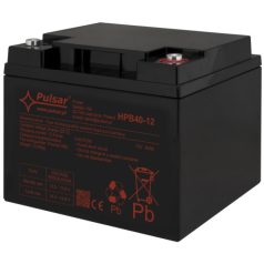   Pulsar HPB40-12 Akkumulátor 12V 40 Ah; HPB széria; csatlakozó: 14mm (M6)