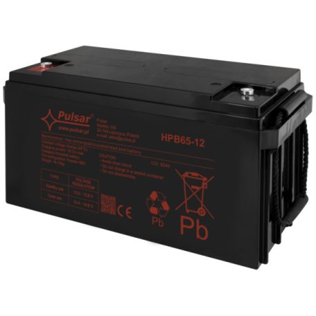 Pulsar HPB65-12 Akkumulátor 12V 65 Ah; HPB széria; csatlakozó: 14mm (F13)